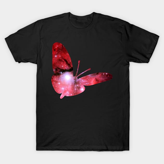 Space Butterfly T-Shirt by MarkusMikaelH